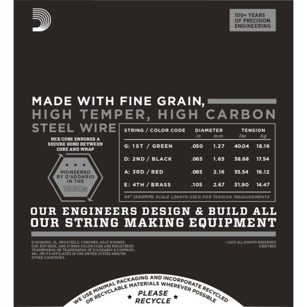 D'Addario ETB92, 050 - 105